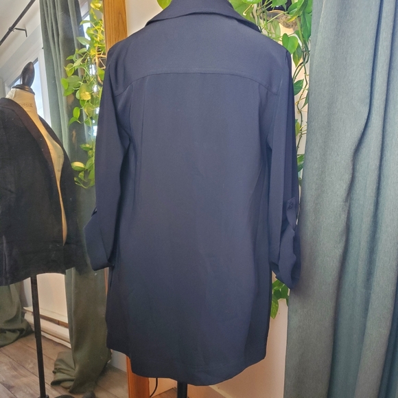 BABATON | Kahlo Robe Mid Length Black Blazer Jacket (Size XS) - Picture 12 of 15